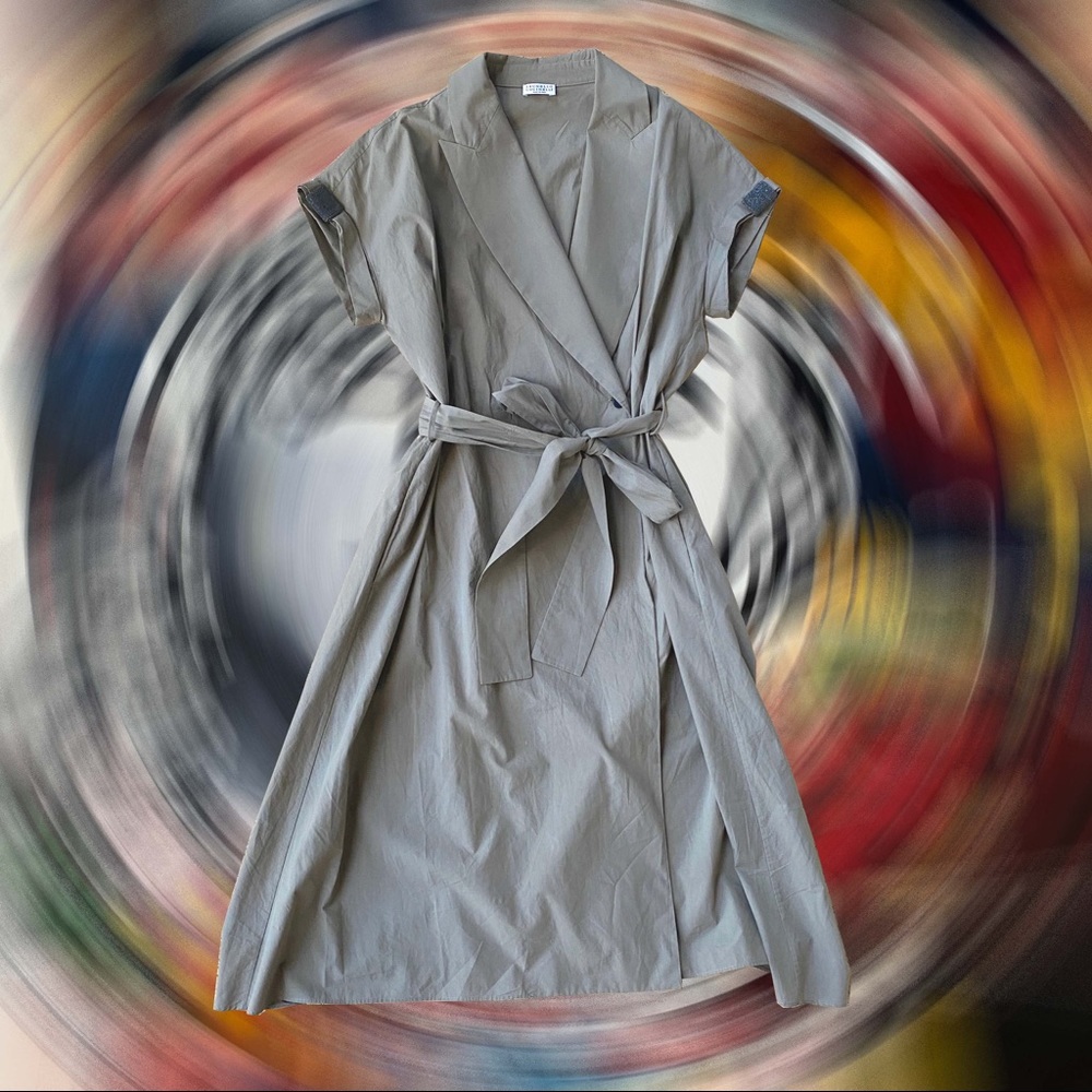 BRUNELLO CUCINELLI MIDI WRAP DRESS
